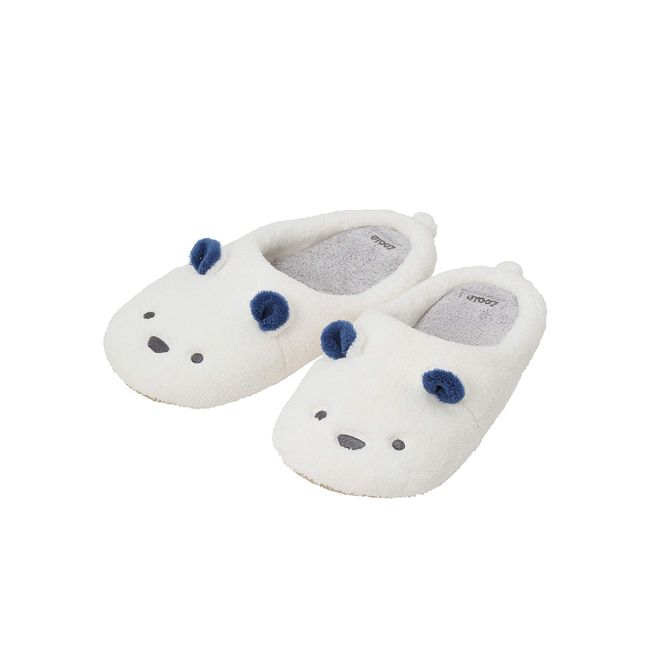 Carari Slippers, Pool, Bath, Memory Foam Insole, Non-slip, 9.1 - 9.8 inches (23 - 25 cm), 3 Times Absorbent, Microfiber Polar Bear, Quick Absorption in Fiber Gap, Quick Drying, Marshmallow Texture, Fluffy and Mochi, CB Japan Calarizui