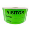 Visitor 3x2 Name Tag Identification Labels 500 Green Name Date Stickers 2 Rolls