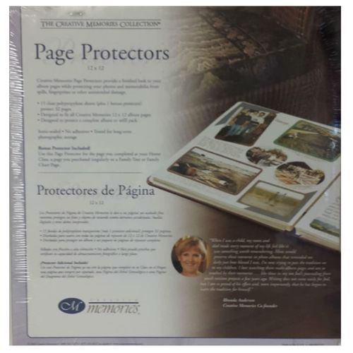 Creative Memories 12 X 12 Page Protectors 15 Sheets +1 Bonus Protector