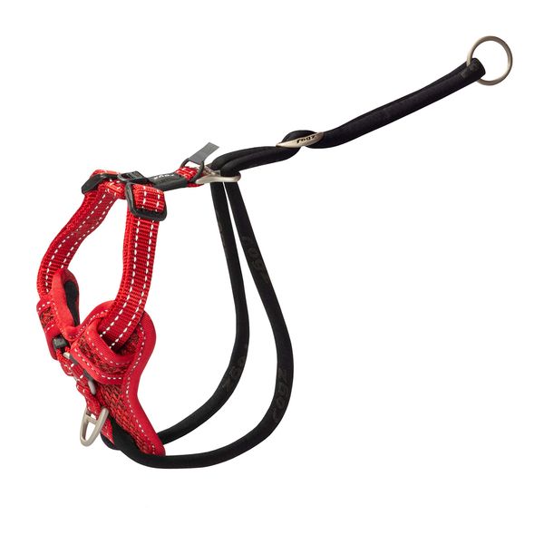 Rogz Stop Pull Dog Harness Reflective Classic Medium Red