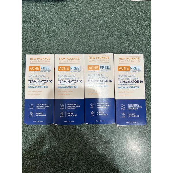 AcneFree  Terminator 10  Severe Acne Spot Treatment - Max Strength - Set of  4