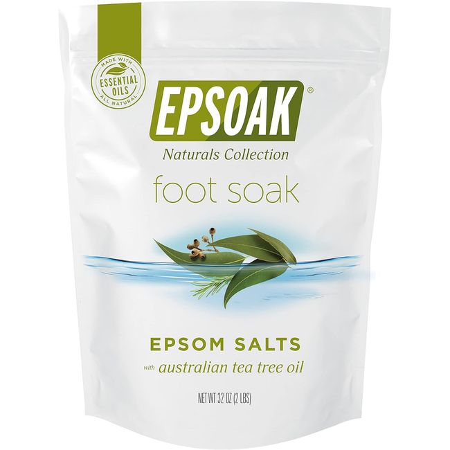 Tea Tree Oil Foot Soak with  Epsom Salt - 2 Pound Value Bag - Made in the USA