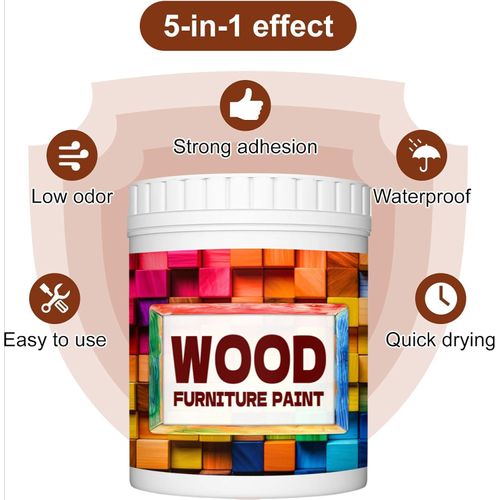 DOTUHAO Furniture Paint, Cabinet Paint, Wood Paints for Furniture, 12 OZ Coffee Colors Wood Paints for Doors, Tables, Cabinets and Dressers Refinishing, Non-Toxic & Odorless, Easy to Apply (Weathered Gray)