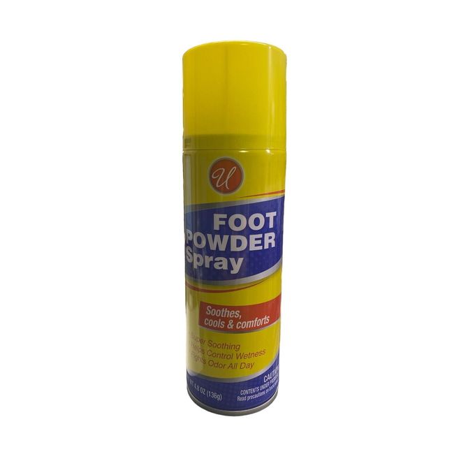 U Foot Powder Spray Soothes Cools and Comforts Fights odors all day 4.8 oz 1 PK