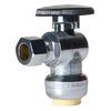 1 PIECE 1/2" PUSH FIT X 3/8" OD COMPRESSION 1/4-TURN ANGLE STOP VALVE