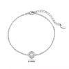 Philip Jones Crystal Anklet Created with Zircondia® Crystals