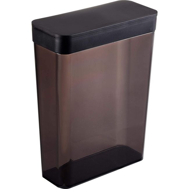 Yamazaki Industries 4953 Dry Food Container, Black, Approx. W 7.4 x D 3.3 x H 9.6 inches (18.7 x 8.5 x 24.5 cm), Tower, Sliding Closure, Cereal Storage, Storage Container