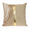 Parkland Collection Transitional Stripes Square Pillow Beige 20" x 20"