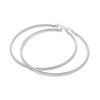 Sterling Silver 40mm Plain Sleeper 2mm Hoop Earrings