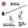 Powerbuilt 3/8 Inch Drive Breaker Bar Set - 641511