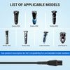 Replacement For philips Norelco charger cord Fit HQ8505 7000 5000 3000 Series 3500 mg5750 mg7750 S1560 Electric Shaver Razor, Aquatec, Arcitec, Multigroom Beard Trimmer & More 15V Power Cord Adapter