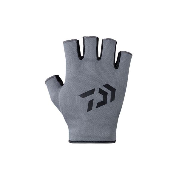 Daiwa DG-6523 Quick-Drying Gloves, 5-Piece Cut, Black, XL
