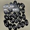 Sourcemall Aluminum Alloy Numbered Tags with Key Ring (Black, 1-50)