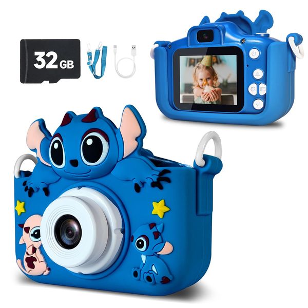 Children Digital Camera, 2024 Upgrade Kids Camera HD Video Camera Birthday Christmąs Gift Kids Camara for 3 4 5 6 7+Year Old Boys Girls