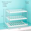 YouCopia UpSpace Adjustable Water Bottle Organiser for Kitchen Cupboard and Pantry Storage, Tumblers and Wine Bottle Holder, 3-Shelf, White