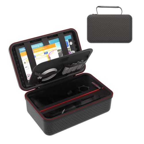 Digicharge 8 Inch Sat Nav Case for Garmin Drivesmart 86, Camper 895, Camper 890, Dezl LGV820, Dezl LGV810 LGV800 GPS Case with Storage Space for All Accessories Including Suction Cup Mount