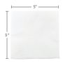 JAM PAPER Small Beverage Napkins - 5 x 5 - White - 100/Pack
