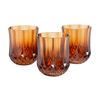 Fun Express Amber Stemless Patterned Plastic Wine Glasses - 12 Pc
