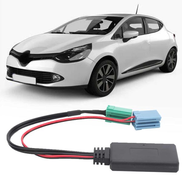 Tefola Auto Audio Adapter, Auto Audio Audiokabeladapter Mini ISO 6Pin 8Pin Stecker Bluetooth 5.0 AUX Kabel für Renault Clio für Espace für Kangoo für Laguna