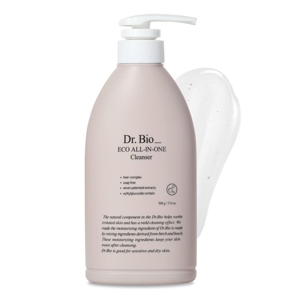 Eco All-in-One Cleanser | 17.6 oz (500 g) Moisturizing Face & Body Wash from Dry Skin to Oily Skin | Fragrance Free Pore Cleansing | Natural Face & Body Wash Korean Skin Care Product