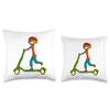 Micro Scooter Throw Pillow