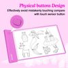 IMAGE Light Up Tracing Pad Pink Drawing Tablet Coloring Board for Kids Children to for Girls Boy (includes 10 Traceable Sheets and Two Clips)