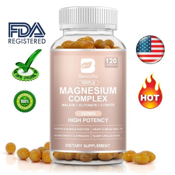 Magnesium Complex Supplement - Taurate, Citrate, Malate, Oxide For Muscle Bone