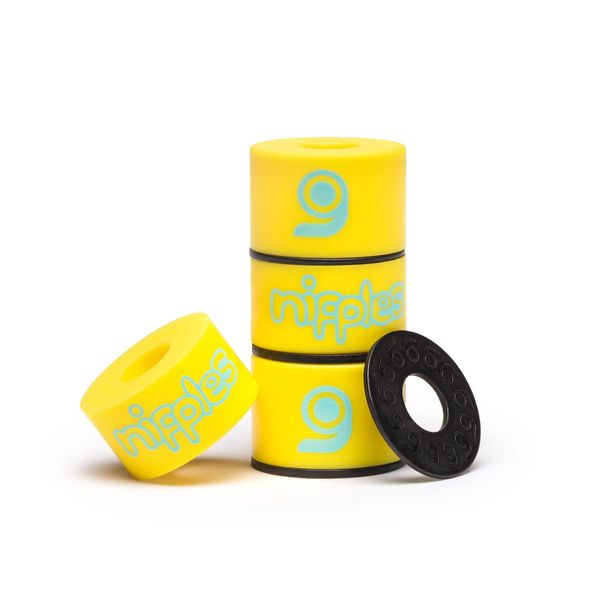 Orangatang Nipples Hard Longboard Skateboard Truck Bushings (Yellow, Set of 4)