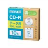 Maxell CDR700S.SWPS.10E Data CD-R Eco Package Compatible with Inkjet Printers (Supports 2 - 48x Speeds)