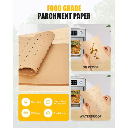 154PCs Paper Liners Compatible with Emeril Lagasse 26QT Extra Large Air Fryer Toaster Oven Accessories,100PCs Unbleached Parchment Paper,50PCs Disposable Liners with Holes, 4PCs Reusable Baking Mats