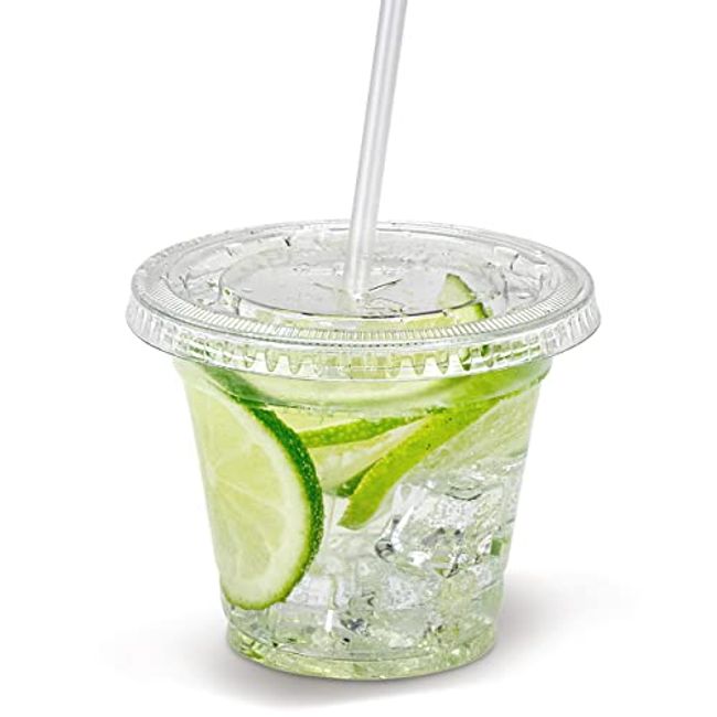 100 Sets] 20 oz Clear Plastic Cups with Lids and Straws, Disposable Party  Cups for Cold Drinks, Iced Coffee, Iced Tea, Smoothies