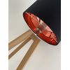 Black Cotton Mirror Copper Drum Lampshade