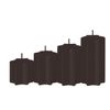 Sternkerzen Set of 4 Graduated Chocolate Chocolate Diameter 6 cm