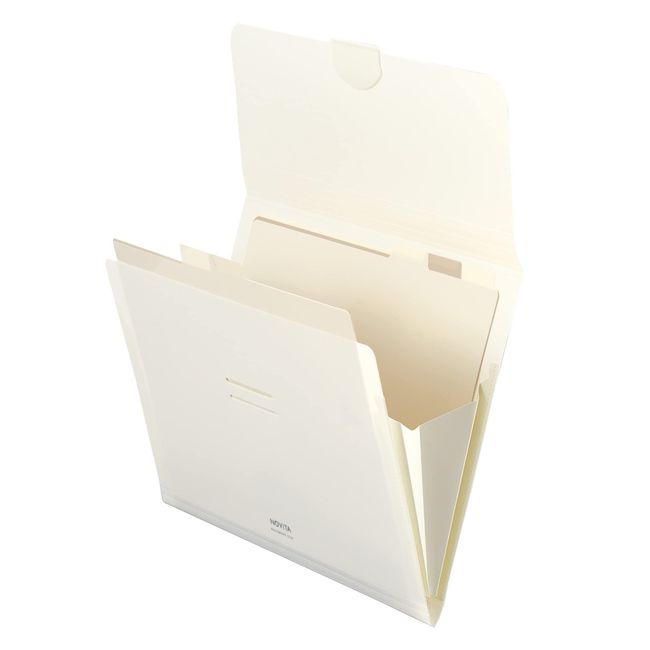 KOKUYO Novita Document File, A4, 6 Pockets, Off-White, F-NV950W