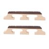 LT Easiyl 2PCS Bridge Replacement Accessories 6 String Three-Legged Ebony Maple Banjo Bridge Compatible with Banjo Guitar Ukulele