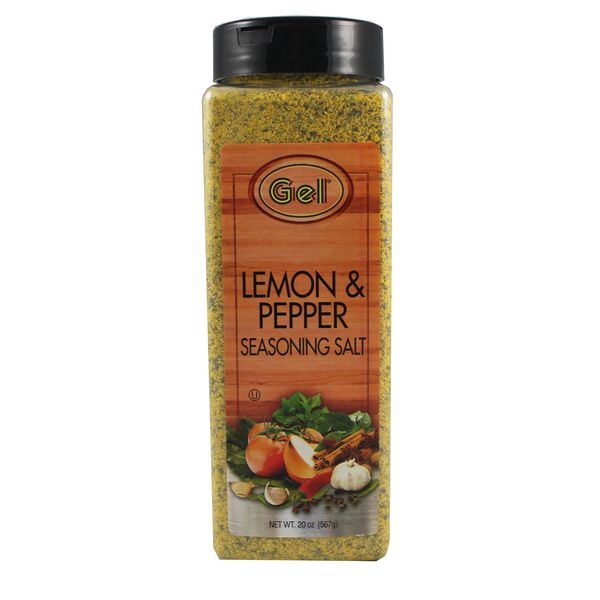 GEL Brand Gourmet Lemon Pepper Seasoning 20 oz Family Size Jar