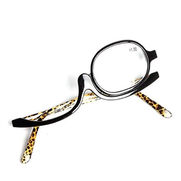 Bluelover Rotating Makeup Glasses Magnifying Glasses Cosmetic Reading Glass Folding Eyeglasses - 3.5