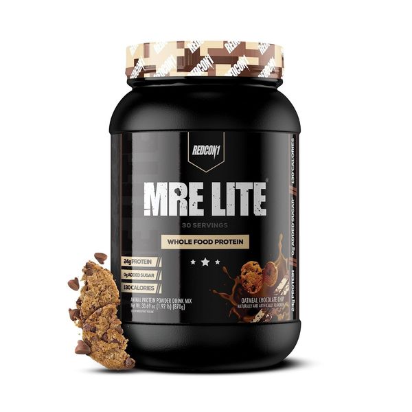 REDCON1 MRE Lite Whole Food Protein Powder, Oatmeal Chocolate Chip - Low Carb...