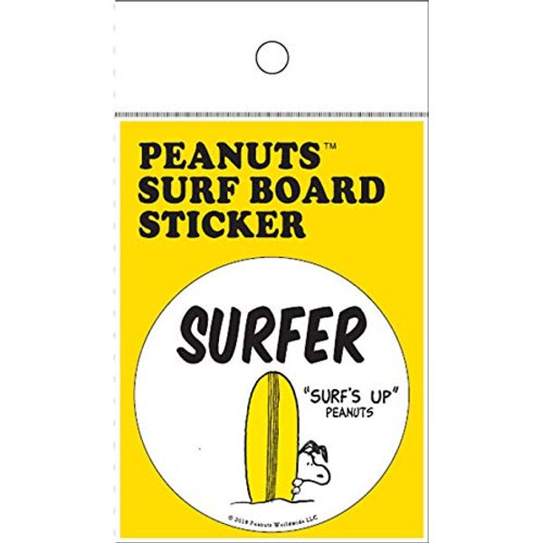 PEANUTS SURF BOARD STICKER Peanuts Surfboard Sticker Snoopy SURF'S UP Seal, Model Number: SNP-19004