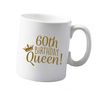 Flox Creative 10 oz Ceramic Mug Sixtieth Birthday Queen Both Sides