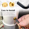 Mardatt 6Pcs 1/8" Brass NPT Plug, Internal Hex Counter Sunk Pipe Fitting Male Thread Pipe Plug Set