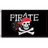 3X5 PIRATE BONES COMPASS TREASURE MAP BLACK FLAG BANNER 100D