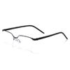 ZanyLen Superlight Titanium Blue Light Blocking Glasses Stylish Semi-rimless Rectangle Computer Gaming Eyeglasses (Black) 1