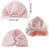 AEVBSOY 2 Pack Adjustable Knotted Turban Hat Satin Sleep Caps Silk Night Bonnet with Elastic Stay On Head Satin Night Sleep Bonnet Silk Bonnet Double Layer Sleep Cap for Women Hair Care Sleep Black