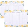 STOBOK 2pcs Weekly Notepad Weekly Planner for Doing Weekly Calendar Planner Notepad