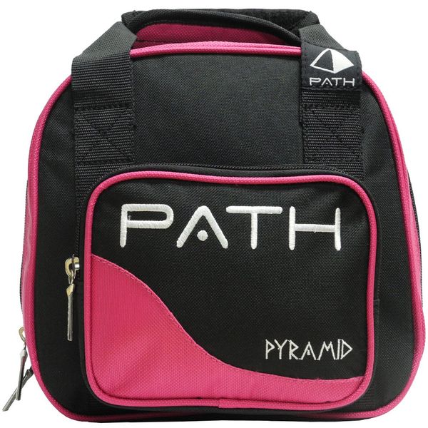 Pyramid Path Plus One Spare Tote Bowling Bag (Black/Hot Pink)