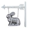 K&K Interiors 10 Inch Silver Resin Embossed Bunny Arrow Replacement