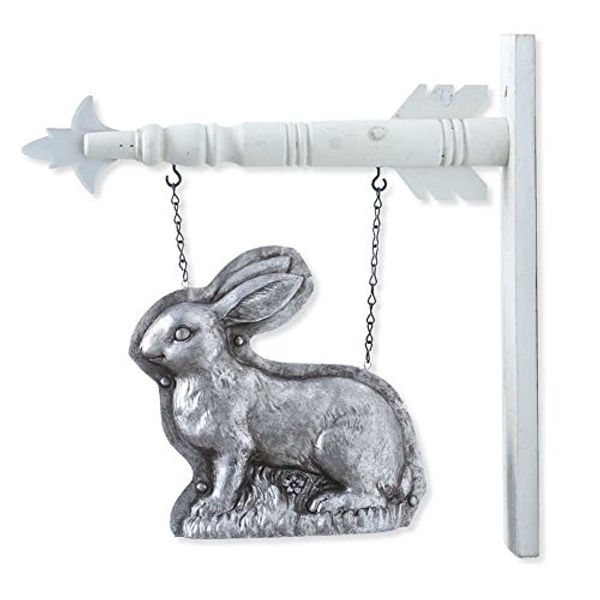 K&K Interiors 10 Inch Silver Resin Embossed Bunny Arrow Replacement