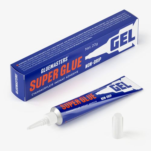 Professional Grade Cyanoacrylate (CA) Super Glue by Glue Masters with Variable Viscosity Adhesive for Plastic, Wood & DIY Crafts (20GR Gel)