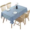 Rustic More Patterns Water Resistant PVC Tablecloth Rectangle Oil-proof Table Cloth,Blue,140 x 200 cm